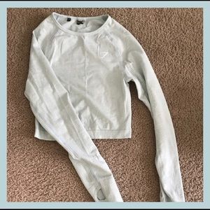 Gymshark seamless long sleeve crop top xs